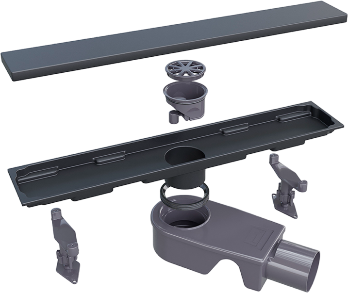 Душевой трап (лоток) RGW Shower Drain SDR-22B 40 см, черный