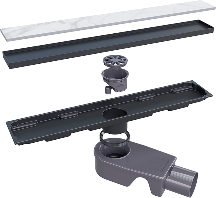 Душевой трап (лоток) RGW Shower Drain SDR-22B 40 см, черный