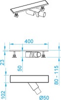 Душевой трап (лоток) RGW Shower Drain SDR-22B 40 см, черный