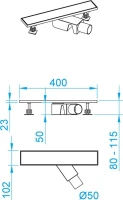 Душевой трап (лоток) RGW Shower Drain SDR-22B 40 см, черный