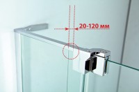 Душевой уголок Cezares Slider AH 2 70/80-80/90 C Cr профиль хром, стекло прозрачное