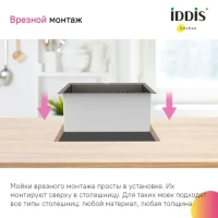 Мойка кухонная IDDIS Haze HAZ49GMi77 графит