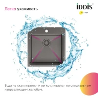 Мойка кухонная IDDIS Haze HAZ49GMi77 графит