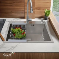 Мойка кухонная Ceruttispa 11257 nano embos, матовый хром