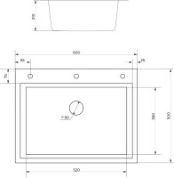 Мойка кухонная Ceruttispa 11257 nano embos, матовый хром