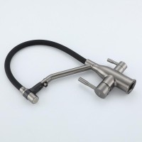 Смеситель для кухни Frap F4397-9 оружейная сталь