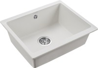 Комплект Мойка Paulmark Gera 60 PM205546-WH белый + Смеситель Rush Siple SI7335-60White белый, с гибким изливом