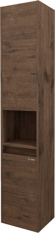 Шкаф пенал для ванной Grossman Тенза 30 L, веллингтон