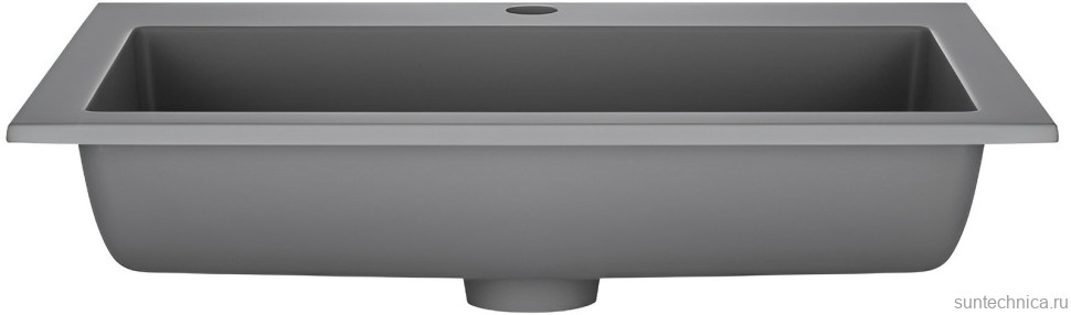 Тумба с раковиной Vincea Chiara 2D 60, 2 ящика, натуральный дуб, с серой раковиной