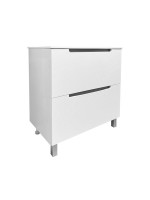 Тумба под раковину без столешницы Runo Lina 60 напольная, глянцевая белая