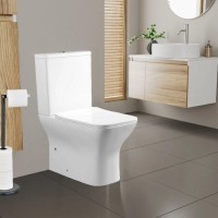 Унитаз-компакт напольный Ceruttispa Elleros CT10093 безободковый, с микролифтом, белый