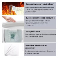 Унитаз-компакт напольный Ceruttispa Elleros CT10093 безободковый, с микролифтом, белый