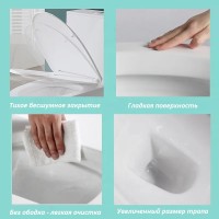 Унитаз-компакт напольный Ceruttispa Elleros CT10093 безободковый, с микролифтом, белый