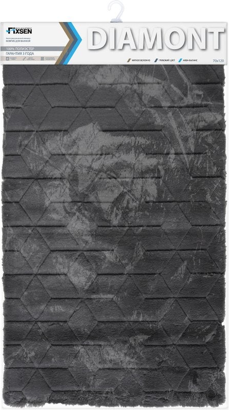 Коврик Fixsen Diamont FX-9050V 120x70, графит