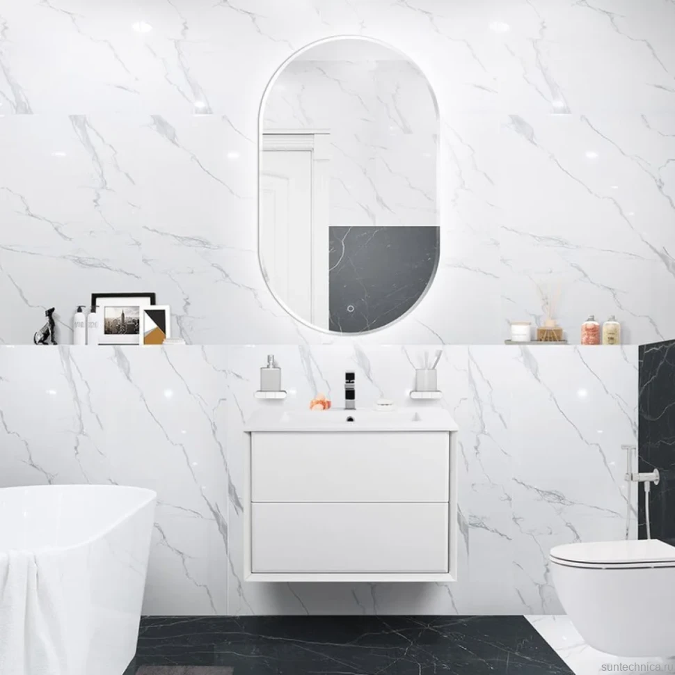 Тумба с раковиной Cezares Bellagio 70 bianco opaco