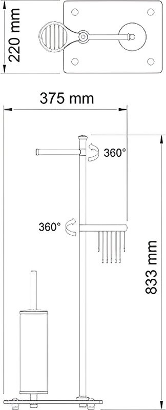 Стойка Wasserkraft Elbe K-1264BLACK