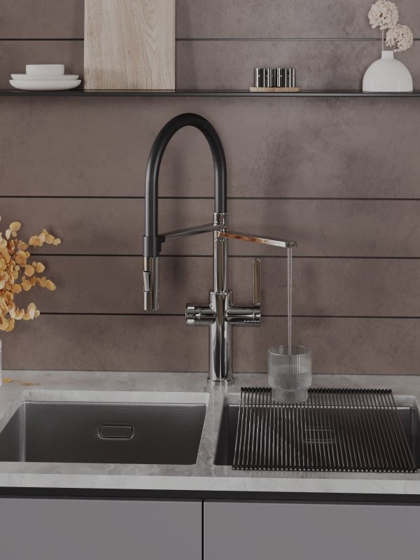 Смеситель для кухни Agger Elegant A3252500 с гибким изливом, хром глянцевый