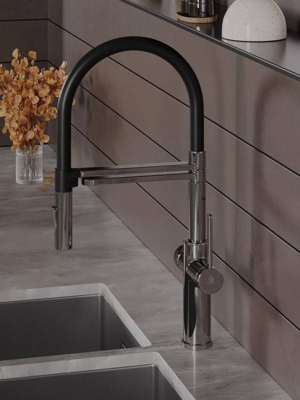 Смеситель для кухни Agger Elegant A3252500 с гибким изливом, хром глянцевый