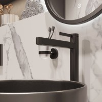 Смеситель для раковины Hansgrohe Finoris 260 76070670 матовый черный