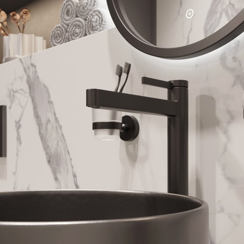 Смеситель для раковины Hansgrohe Finoris 260 76070670 матовый черный
