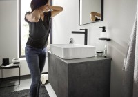 Смеситель для раковины Hansgrohe Finoris 260 76070670 матовый черный