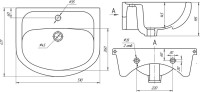Мебель для ванной комнаты SanStar Июнь 50 раковина Элегия