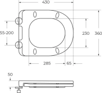 Унитаз подвесной BelBagno Uno BB5177CH-TOR/SC безободковый Унитаз подвесной BelBagno Uno BB5177CH-TOR/SC безободковый