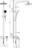 Душевая стойка Timo Torne SX-4320/03 черный