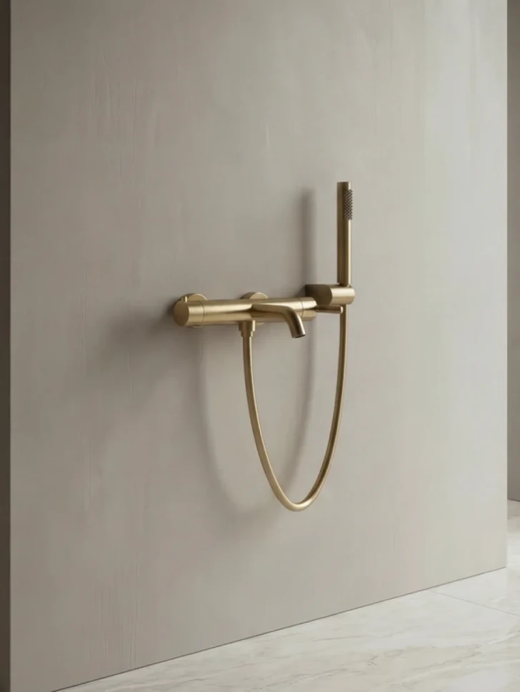 Смеситель для ванны с душем AltroBagno Unione 0226BG матовое золото