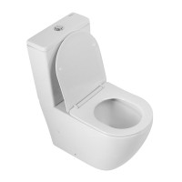 Унитаз-компакт напольный BelBagno Sfera-r BB2141CPR/SC безободковый, крышка с микролифтом, бачок BB2141T
