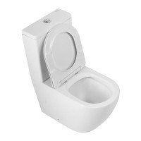 Унитаз-компакт напольный BelBagno Sfera-r BB2141CPR/SC безободковый, крышка с микролифтом, бачок BB2141T