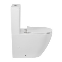 Унитаз-компакт напольный BelBagno Sfera-r BB2141CPR/SC безободковый, крышка с микролифтом, бачок BB2141T