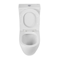 Унитаз-компакт напольный BelBagno Sfera-r BB2141CPR/SC безободковый, крышка с микролифтом, бачок BB2141T