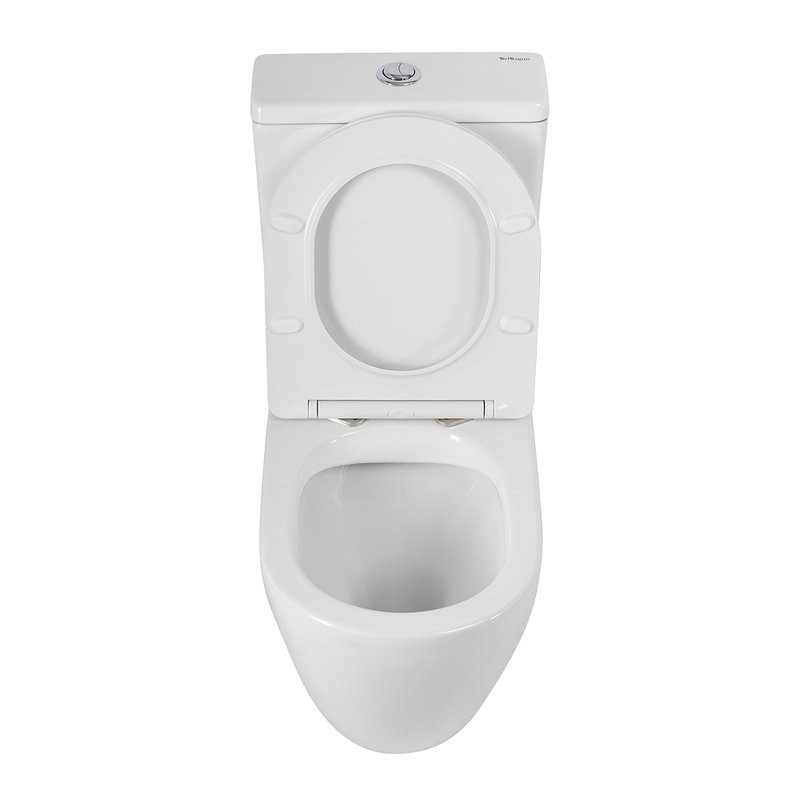 Унитаз-компакт напольный BelBagno Sfera-r BB2141CPR/SC безободковый, крышка с микролифтом, бачок BB2141T