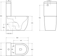 Унитаз-компакт напольный BelBagno Sfera-r BB2141CPR/SC безободковый, крышка с микролифтом, бачок BB2141T