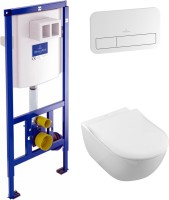 Комплект Унитаз подвесной Villeroy & Boch Subway 2.0 5614R201 alpin + Кнопка Viconnect 9224 9068 белая + Инсталляция 9224 6100