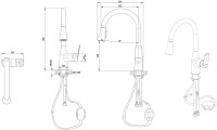 Смеситель для кухни Bravat Rhein F7460564CP-ENG хром