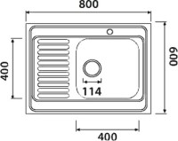 Мойка кухонная Kaiser KSS-8060 R Мойка кухонная Kaiser KSS-8060 R