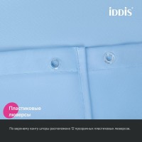Штора для ванной IDDIS Base BS06P18i11 180х200, голубая