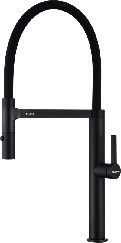 Смеситель для кухни Paulmark Leader Le214101-AN с гибким изливом, антрацит