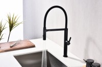 Смеситель для кухни Paulmark Leader Le214101-AN с гибким изливом, антрацит