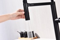 Смеситель для кухни Paulmark Leader Le214101-AN с гибким изливом, антрацит