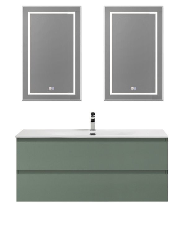 Мебель для ванной комнаты BelBagno Kraft 120 подвесная, матовая еловая, раковина bb-8099-120