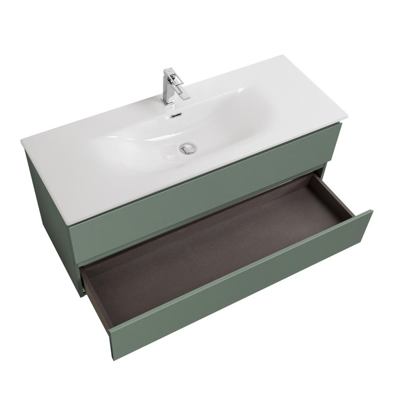 Мебель для ванной комнаты BelBagno Kraft 120 подвесная, матовая еловая, раковина bb-8099-120