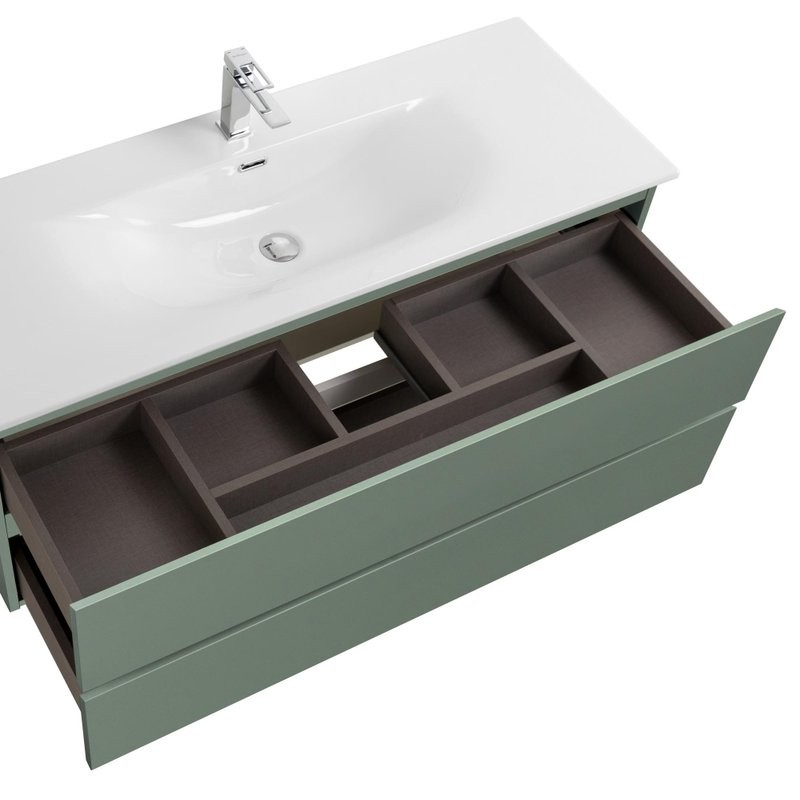 Мебель для ванной комнаты BelBagno Kraft 120 подвесная, матовая еловая, раковина bb-8099-120