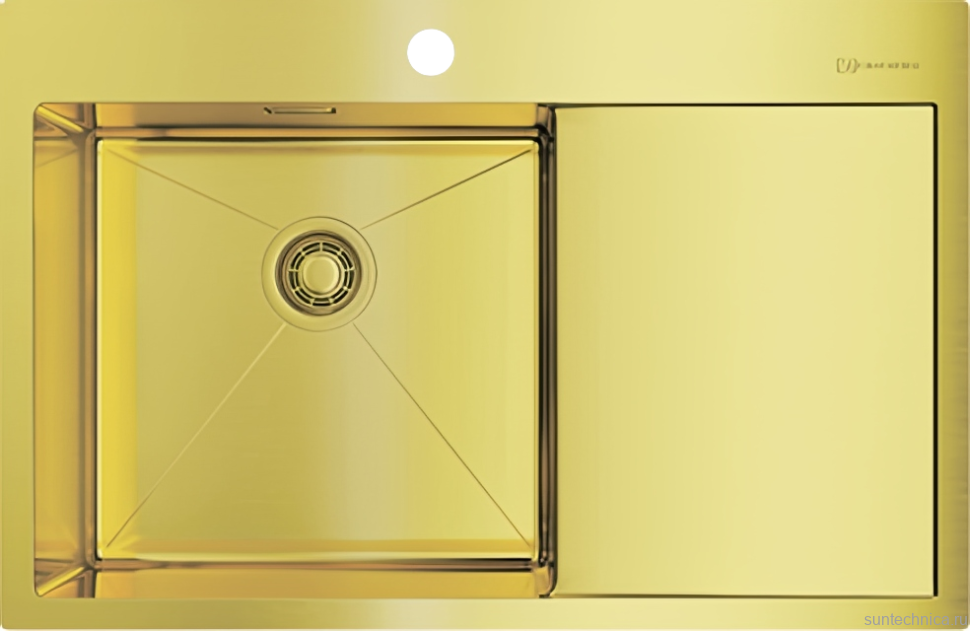 Комплект Мойка Omoikiri Akisame 78-LG-L светлое золото + Измельчитель Nagare 750