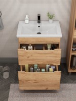 Тумба с раковиной SanStar Diva 50 напольная, Gold Kraft, раковина Como 50