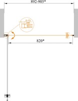 Душевая дверь в нишу Cezares Eco ECO-O-B-1-90-P-Cr стекло punto