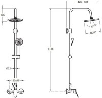 Душевая стойка Jacob Delafon Brive E24329-CP