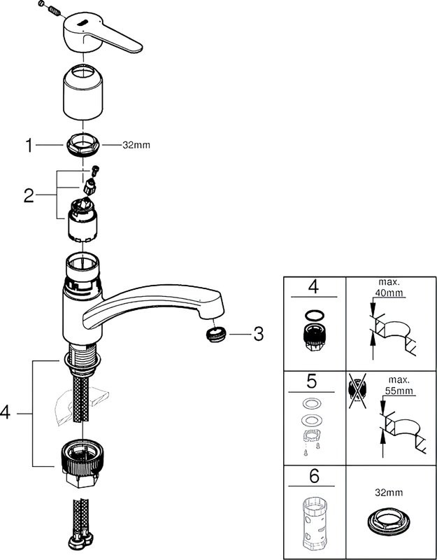 Смеситель для кухни Grohe 31680000 хром